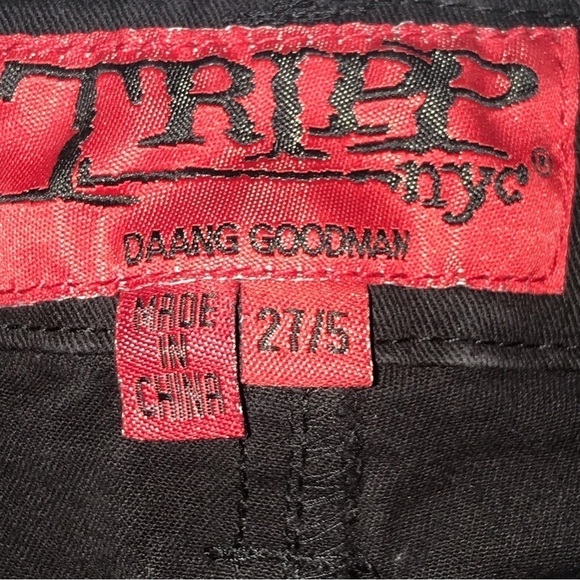 TRIPP NYC Vintage Goth Multi Zipper D Rings Black Jeans Pant Woman Girls… - Picture 10 of 12